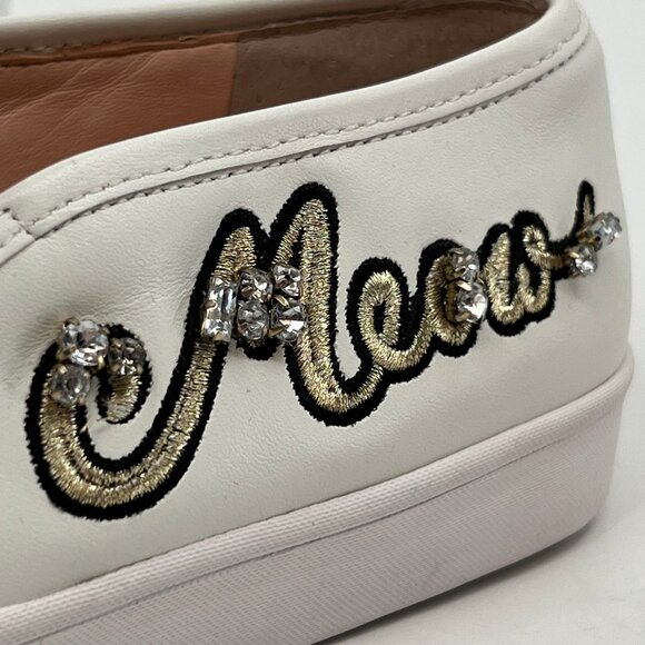 Kate Spade White Sequin Cat Slip-On Sneakers | Size 6.5 - Picture 8 of 12